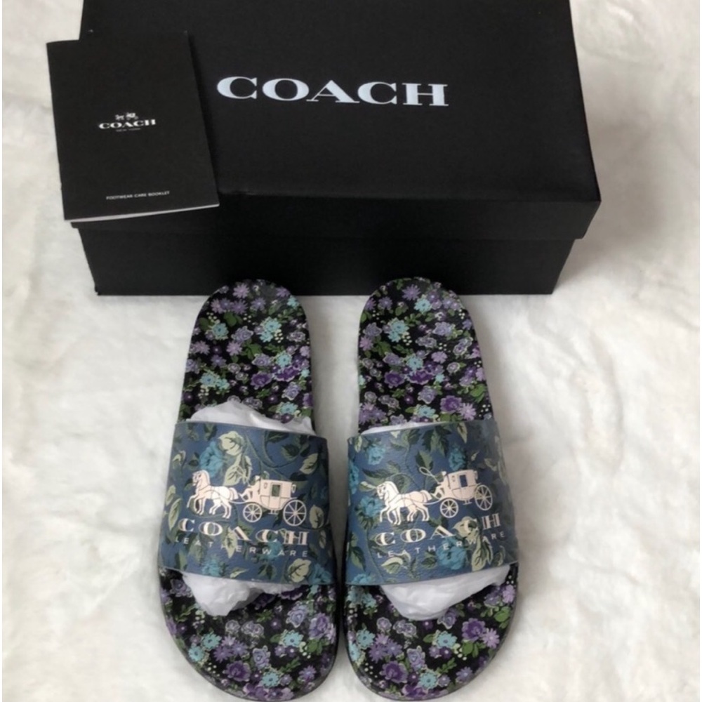 Brand New- Never worn…Floral COACH Slides